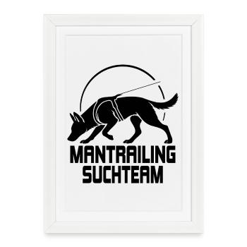 Malinois Mantrailing Search Team Dog Dog Wilsigns - Framed poster (27 × 37 cm) - white - Front