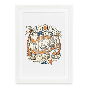 On Vacation - Framed poster (27 × 37 cm) - white - Front