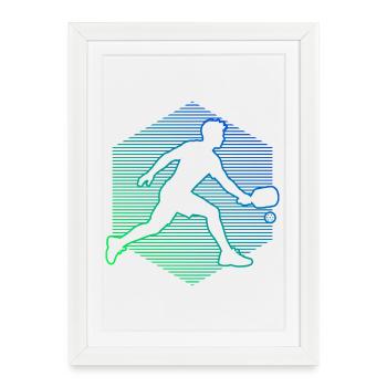 Idée cadeau pour un athlète de pickleball pour l’anniversaire - Affiche encadrée (27 × 37 cm) - blanc - Devant
