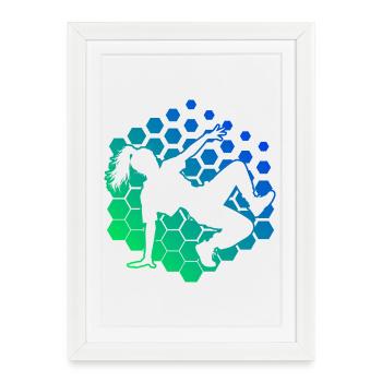 Hip-Hop Dance Gift Idea for the Hip-Hop Dancer - Framed poster (27 × 37 cm) - white - Front