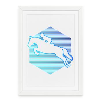 Les cavaliers de dressage et l’équitation vont de pair - Affiche encadrée (27 × 37 cm) - blanc - Devant