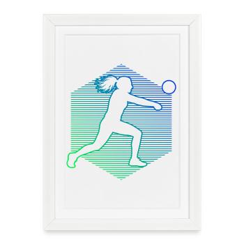 The ball players and fistball fit together - Framed poster (27 × 37 cm) - white - Front