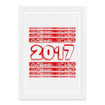 Année 2017 - Affiche encadrée (27 × 37 cm) - blanc - Devant