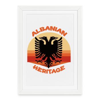 Albanian_Heritage - Framed poster (27 × 37 cm) - white - Front