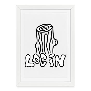 Login - Framed poster (27 × 37 cm) - white - Front