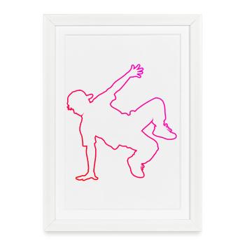 Gift idea for a hip-hop dancer with b-boying - Framed poster (27 × 37 cm) - white - Front