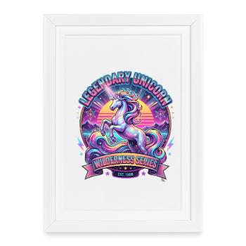 Mythical Unicorn - Framed poster (27 × 37 cm) - white - Front