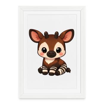 Okapi - Framed poster (27 × 37 cm) - white - Front