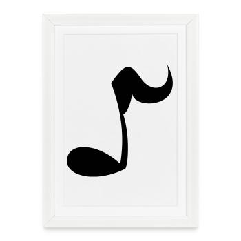 Note - Framed poster (27 × 37 cm) - white - Front