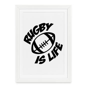 Rugby - Framed poster (27 × 37 cm) - white - Front