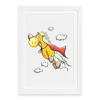 Super Horse - Framed poster (27 × 37 cm) - white - Front