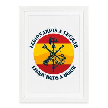 Légionnaires à combattre - Affiche encadrée (27 × 37 cm) - blanc - Devant