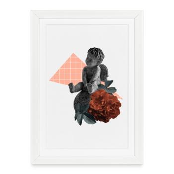 Esthétique de la rose chérubin - Affiche encadrée (27 × 37 cm) - blanc - Devant