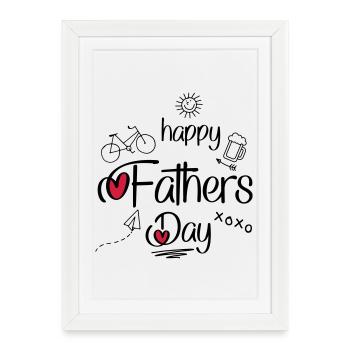 Father's Day - Framed poster (27 × 37 cm) - white - Front