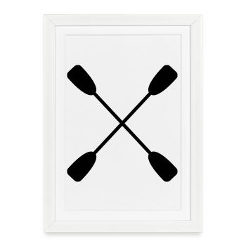 paddle - Framed poster (27 × 37 cm) - white - Front