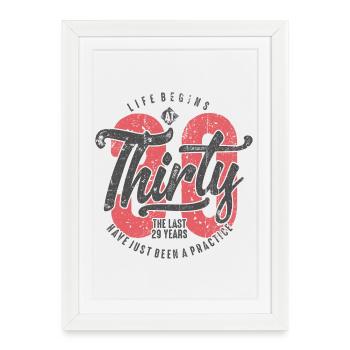 La vie commence à trente thés - Affiche encadrée (27 × 37 cm) - blanc - Devant