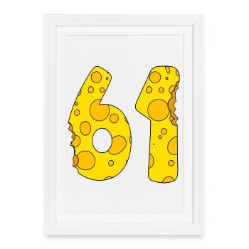 61 years old - 61st birthday gift - 1961 - Framed poster (27 × 37 cm) - white - Front