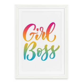 Fille - Affiche encadrée (27 × 37 cm) - blanc - Devant
