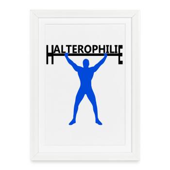 Haltérophilie - Affiche encadrée (27 × 37 cm) - blanc - Devant