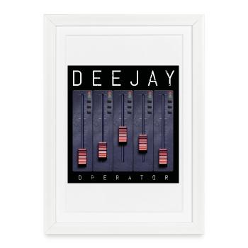Conception du Fader de l’opérateur Deejay - Affiche encadrée (27 × 37 cm) - blanc - Devant