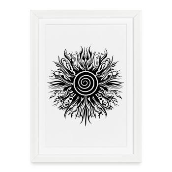 Soleil d’été - Affiche encadrée (27 × 37 cm) - blanc - Devant
