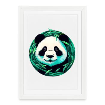 Panda - Affiche encadrée (27 × 37 cm) - blanc - Devant