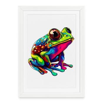 Frog - Framed poster (27 × 37 cm) - white - Front