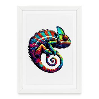 Chameleon - Framed poster (27 × 37 cm) - white - Front