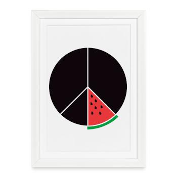 Gaza Peace - Framed poster (27 × 37 cm) - white - Front