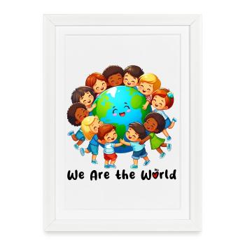 We Are the World - Framed poster (27 × 37 cm) - white - Front
