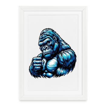 Gorille - Affiche encadrée (27 × 37 cm) - blanc - Devant