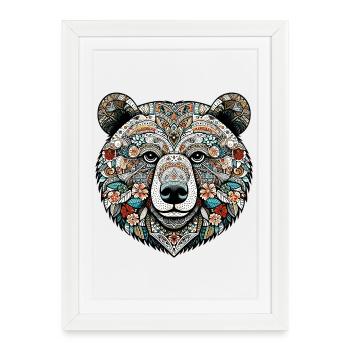 Bear - Framed poster (27 × 37 cm) - white - Front