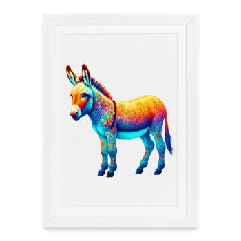 Donkey Mule - Framed poster (27 × 37 cm) - white - Front