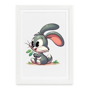 Rabbit - Framed poster (27 × 37 cm) - white - Front