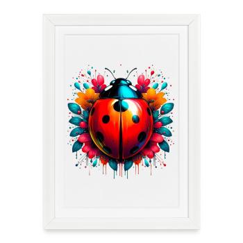 Ladybird - Framed poster (27 × 37 cm) - white - Front