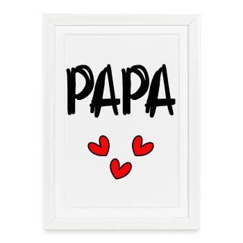 DAD. FATHER'S DAY. HAPPY FATHER'S DAY. HAPPY BIRTHDAY. - Framed poster (27 × 37 cm) - white - Front