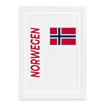 Trondheim - Framed poster (27 × 37 cm) - white - Front