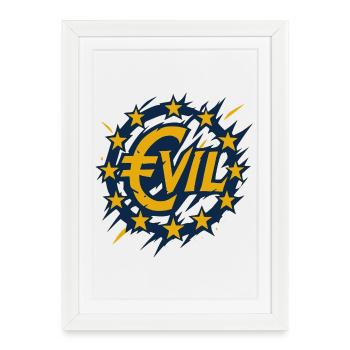 Conception du logo de l’Euro-rebellion - Affiche encadrée (27 × 37 cm) - blanc - Devant