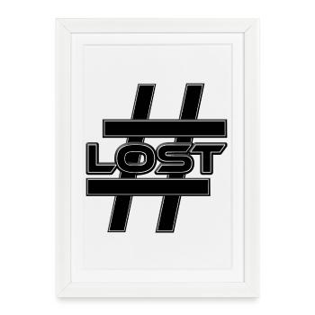 LOST Hashtag Heartbreak Heartbreak - Framed poster (27 × 37 cm) - white - Front