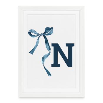 Monogramme n idée cadeau  - Affiche encadrée (27 × 37 cm) - blanc - Devant