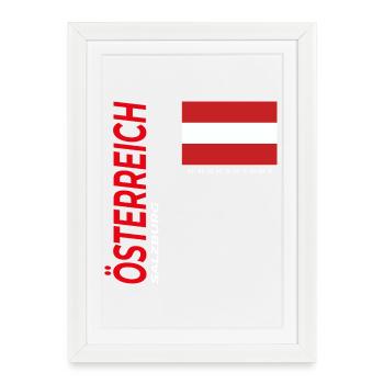 Salzbourg - Affiche encadrée (27 × 37 cm) - blanc - Devant