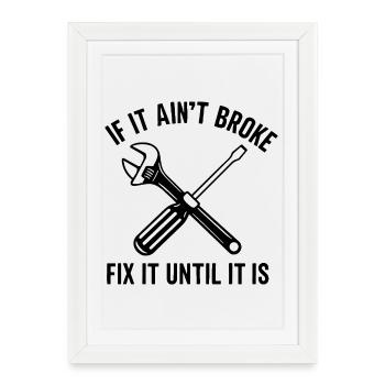 dad dad dad sayings handyman handyman - Framed poster (27 × 37 cm) - white - Front