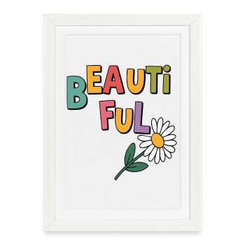 Belle - Affiche encadrée (27 × 37 cm) - blanc - Devant