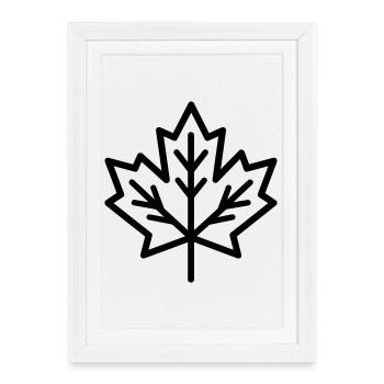 maple leaf - Framed poster (27 × 37 cm) - white - Front
