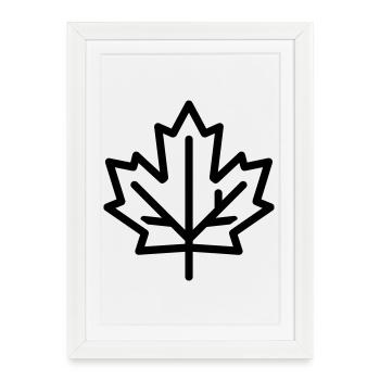 maple leaf - Framed poster (27 × 37 cm) - white - Front