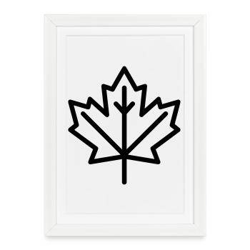maple leaf - Framed poster (27 × 37 cm) - white - Front