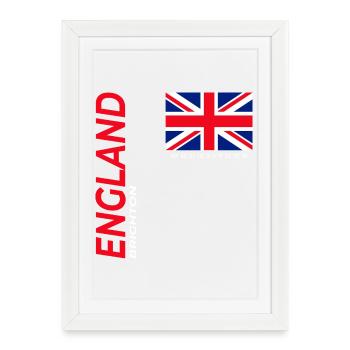 Brighton - Affiche encadrée (27 × 37 cm) - blanc - Devant