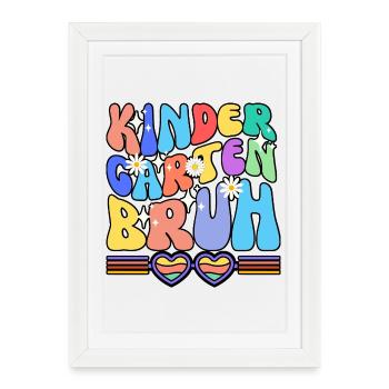 JARDIN D’ENFANTS BRUH - Affiche encadrée (27 × 37 cm) - blanc - Devant