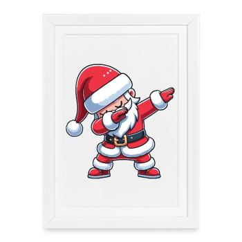 Taponner Noël Noël Dab Noël - Affiche encadrée (27 × 37 cm) - blanc - Devant
