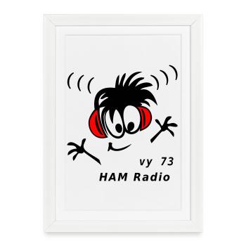 Radio Operator Amateur Radio Operator - Framed poster (27 × 37 cm) - white - Front